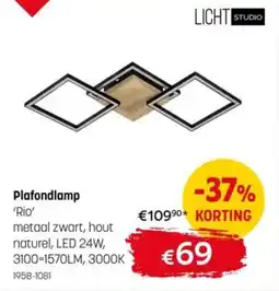 BE-Okay Licht Studio Plafondlamp Rio aanbieding