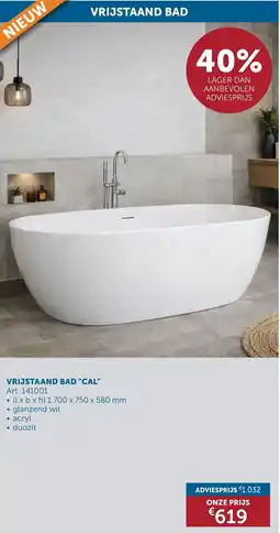 Zelfbouwmarkt Vrijstaand bad "cal" aanbieding