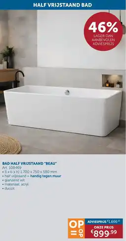 Zelfbouwmarkt Bad half vrijstaand "beau" aanbieding