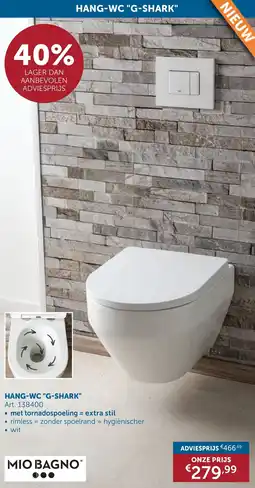 Zelfbouwmarkt Hang-wc "g-shark" aanbieding