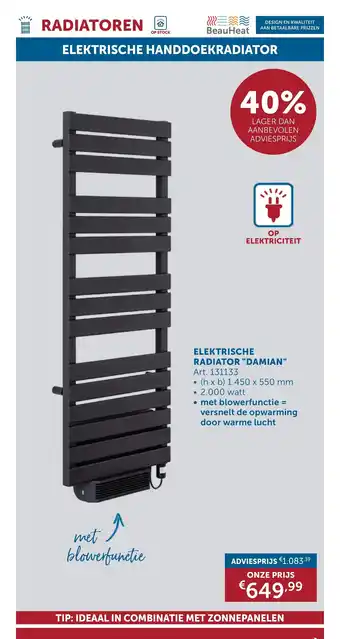 Zelfbouwmarkt Elektrische radiator "damian" aanbieding