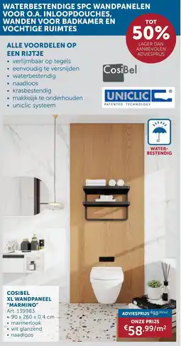Zelfbouwmarkt Cosibel XL Wandpaneel Marmino aanbieding