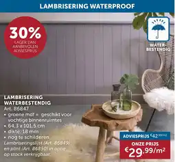Zelfbouwmarkt Lambrisering waterproof aanbieding