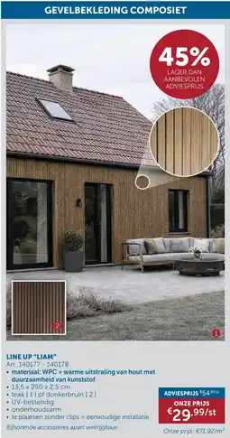 Zelfbouwmarkt Gevelbekleding Composiet Line Up Liam aanbieding