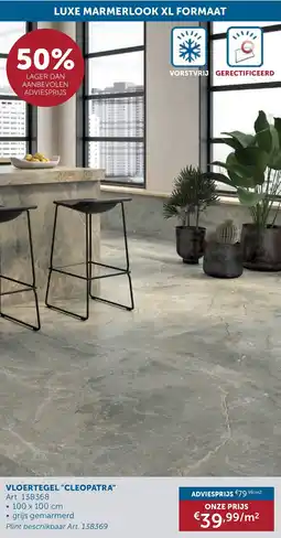 Zelfbouwmarkt Luxe Marmerlook XL Formaat Vloertegel Cleopatra aanbieding