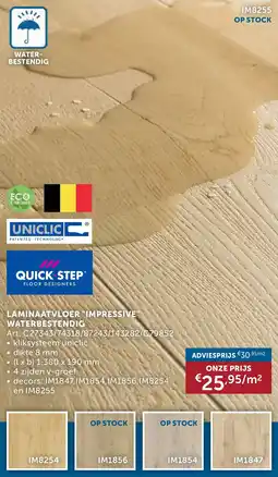 Zelfbouwmarkt Laminaatvloer "impressive" waterbestendig aanbieding