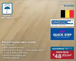 Zelfbouwmarkt PVC / LVT Alpha Vinyl Vloer aanbieding