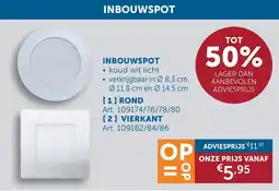 Zelfbouwmarkt Inbouwspot aanbieding