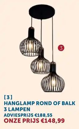 Zelfbouwmarkt Serie in zwart/koper hanglamp rond of balk 3 lampen aanbieding