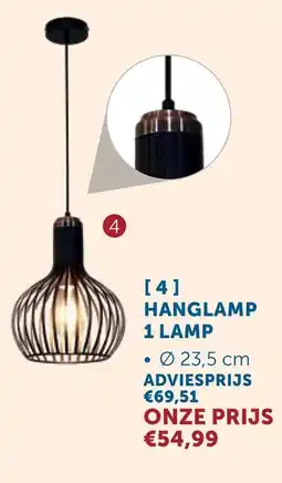 Zelfbouwmarkt Serie in zwart/koper hanglamp 1 lamp aanbieding