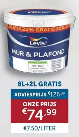Zelfbouwmarkt Levis muur- en plafondverf aanbieding