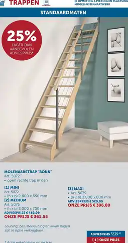 Zelfbouwmarkt Molenaarstrap Bonn aanbieding