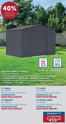 Zelfbouwmarkt Metalen tuinhuis semois aanbieding