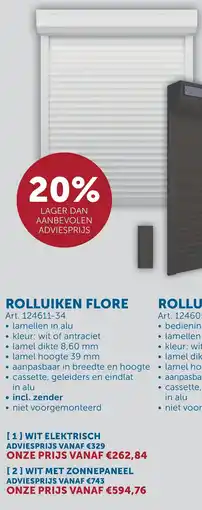 Zelfbouwmarkt Rolluiken flore wit elektrisch aanbieding