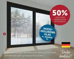 Zelfbouwmarkt Schuiframen PVC dubbel zwart aanbieding