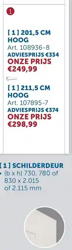 Zelfbouwmarkt Invisible flat schilderdeur aanbieding