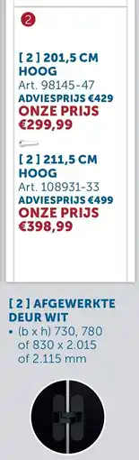 Zelfbouwmarkt Invisible flat afgewerkte deur wit aanbieding