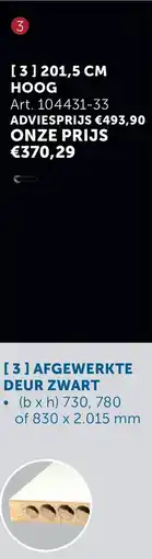 Zelfbouwmarkt Invisible flat afgewerkte deur zwart aanbieding