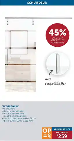 Zelfbouwmarkt Skyline dusk aanbieding