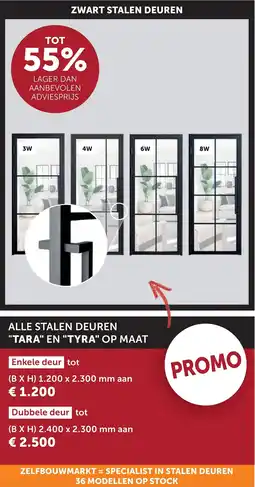 Zelfbouwmarkt Alle stalen deuren tara en tyra op maat aanbieding