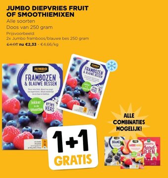 Jumbo Diepvries fruit of smoothiemixen 250 gram aanbieding