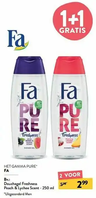 Di Douchegel freshness peach + lychee scent aanbieding