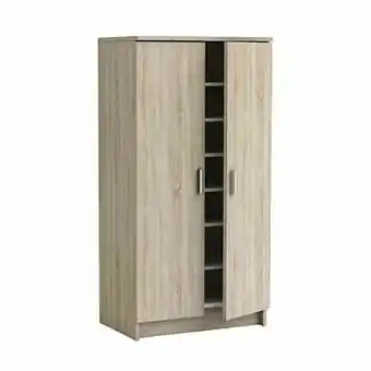Leen Bakker Demeyere schoenenkast Cabinet - wit/eikenkleur - Leen Bakker aanbieding