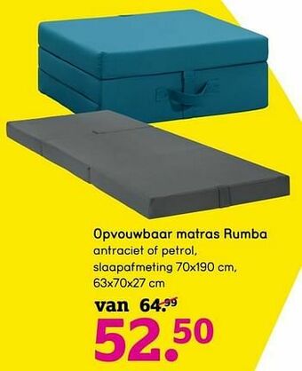 Leen Bakker Opvouwbaar matras rumba aanbieding