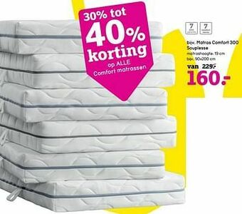 Leen Bakker Matras comfort 300 souplesse aanbieding