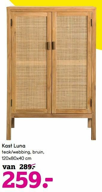 Leen Bakker Kast luna aanbieding