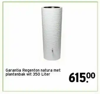 GAMMA Garantia regenton natura met plantenbak wit aanbieding
