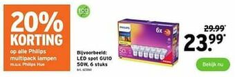 GAMMA Led spot gu10 50w aanbieding