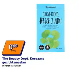 Action The Beauty Dept. Koreaans gezichtsmasker aanbieding