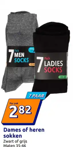 Action Dames of heren sokken aanbieding