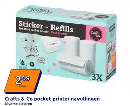 Action Crafts & Co pocket printer navullingen aanbieding