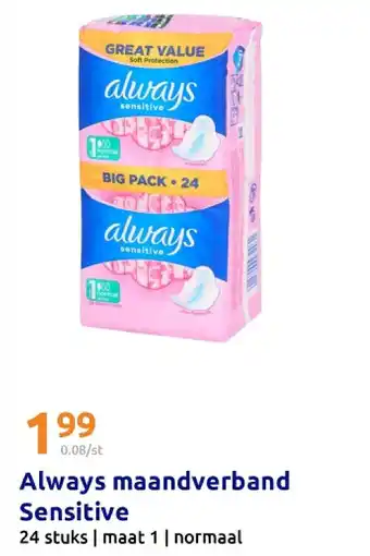 Action Always maandverband Sensitive aanbieding