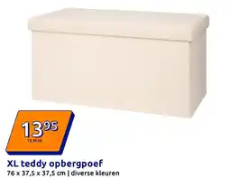 Action XL teddy opbergpoef aanbieding