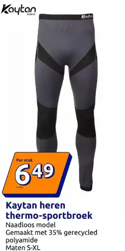 Action Kaytan heren thermo-sportbroek aanbieding