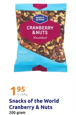 Action Snacks of the World Cranberry & Nuts aanbieding