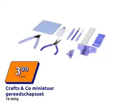 Action Crafts & Co miniatuur gereedschapsset aanbieding