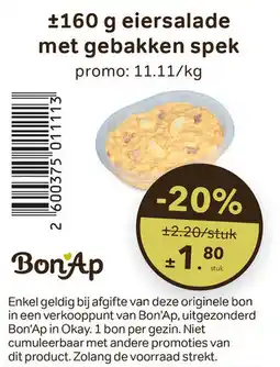 Bon Ap Eiersalade met gebakken spek aanbieding