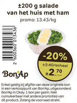 Bon Ap Salade van het huis met ham aanbieding