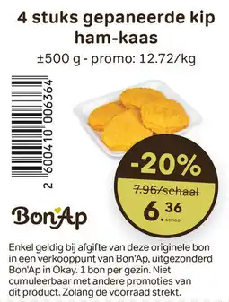 Bon Ap Gepaneerde kip ham-kaas aanbieding
