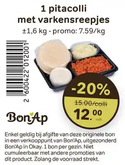 Bon Ap 1 pitacolli met varkensreepjes aanbieding