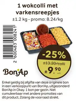 Bon Ap 1 wokcolli met varkensreepjes aanbieding