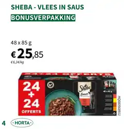 Horta Sheba vlees in saus aanbieding