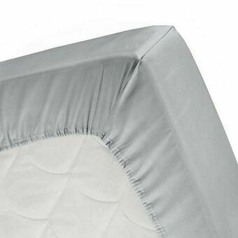 Leen Bakker Cinderella hoeslaken - lichtgrijs - 160x200 cm - Leen Bakker aanbieding