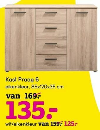 Leen Bakker Kast praag 6 aanbieding