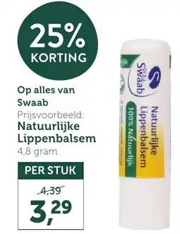 Holland & Barrett Swaab Natuurlijke Lippenbalsem aanbieding