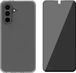 Coolblue BlueBuilt Protective Back Cover Samsung Galaxy A56 Transparent + Protège-écran de Confidentialité aanbieding